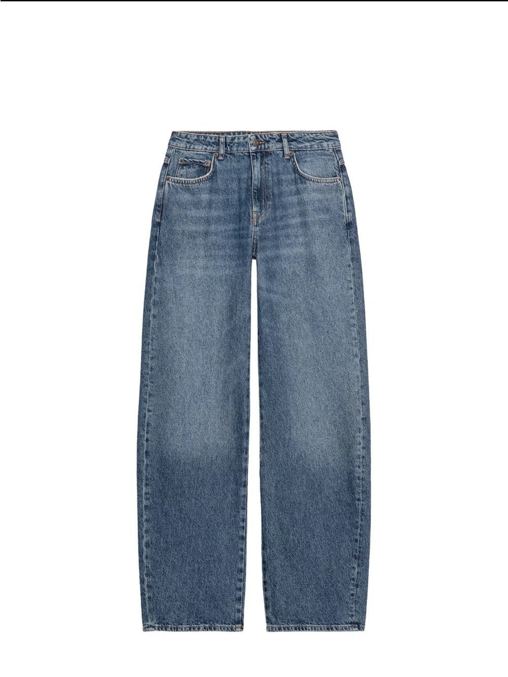 Zara ZW collection mid rise barrel jeans